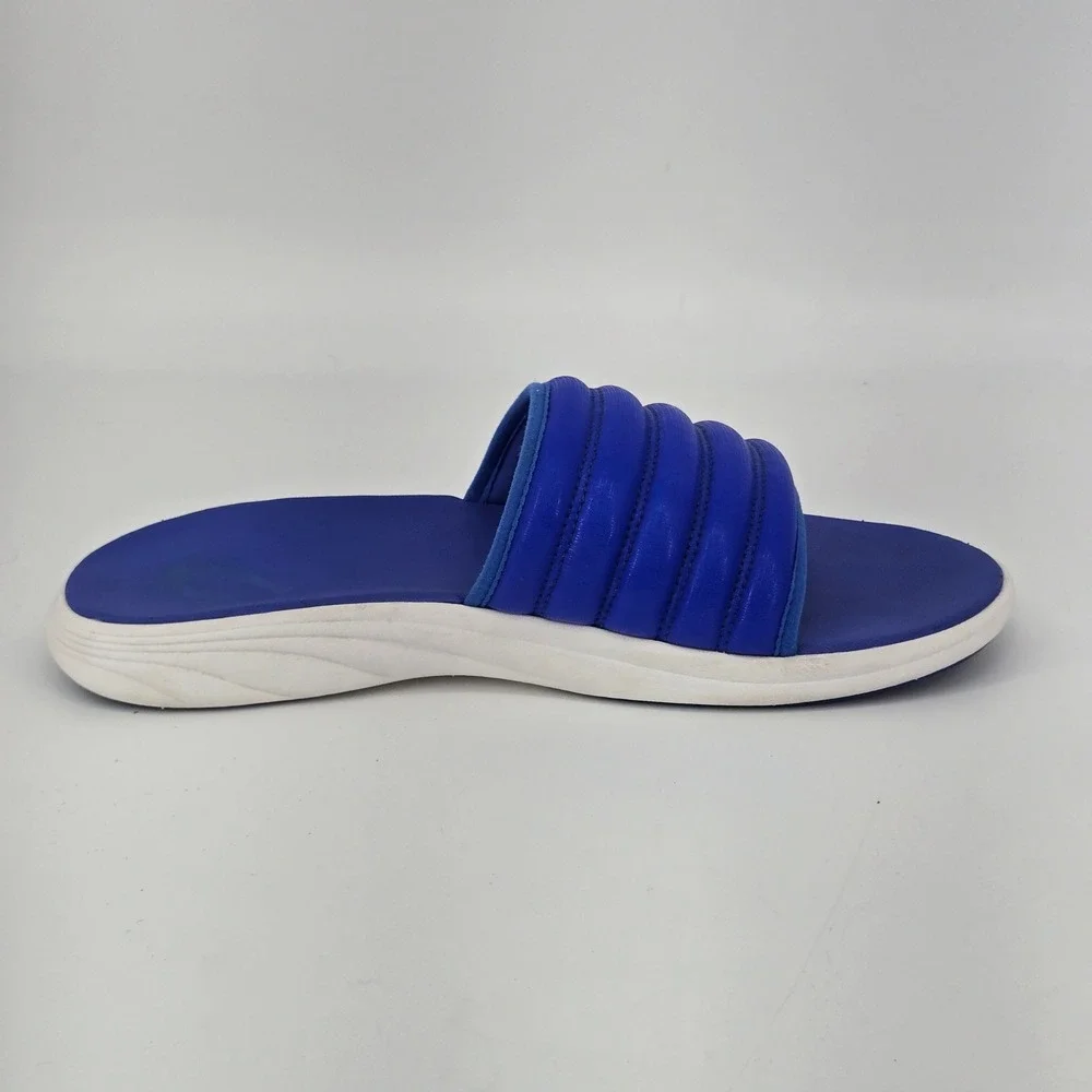OluKai Komo Slide Mens Blue Lightweight Padded Water Resistant Sandals Size 12